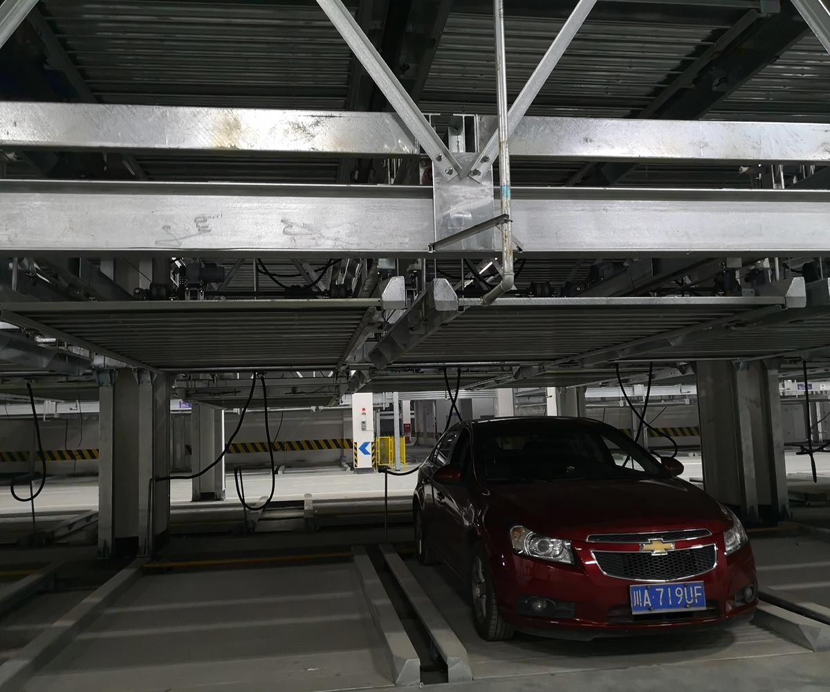 負二正三地坑式PSH5-D2五層升降橫移機械式立體停車庫